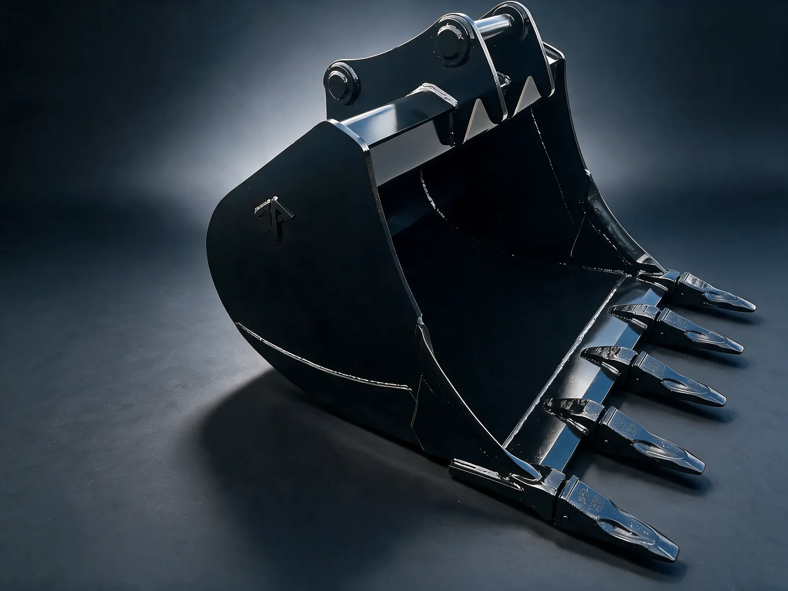 Sperrin excavator bucket with raised SA branding